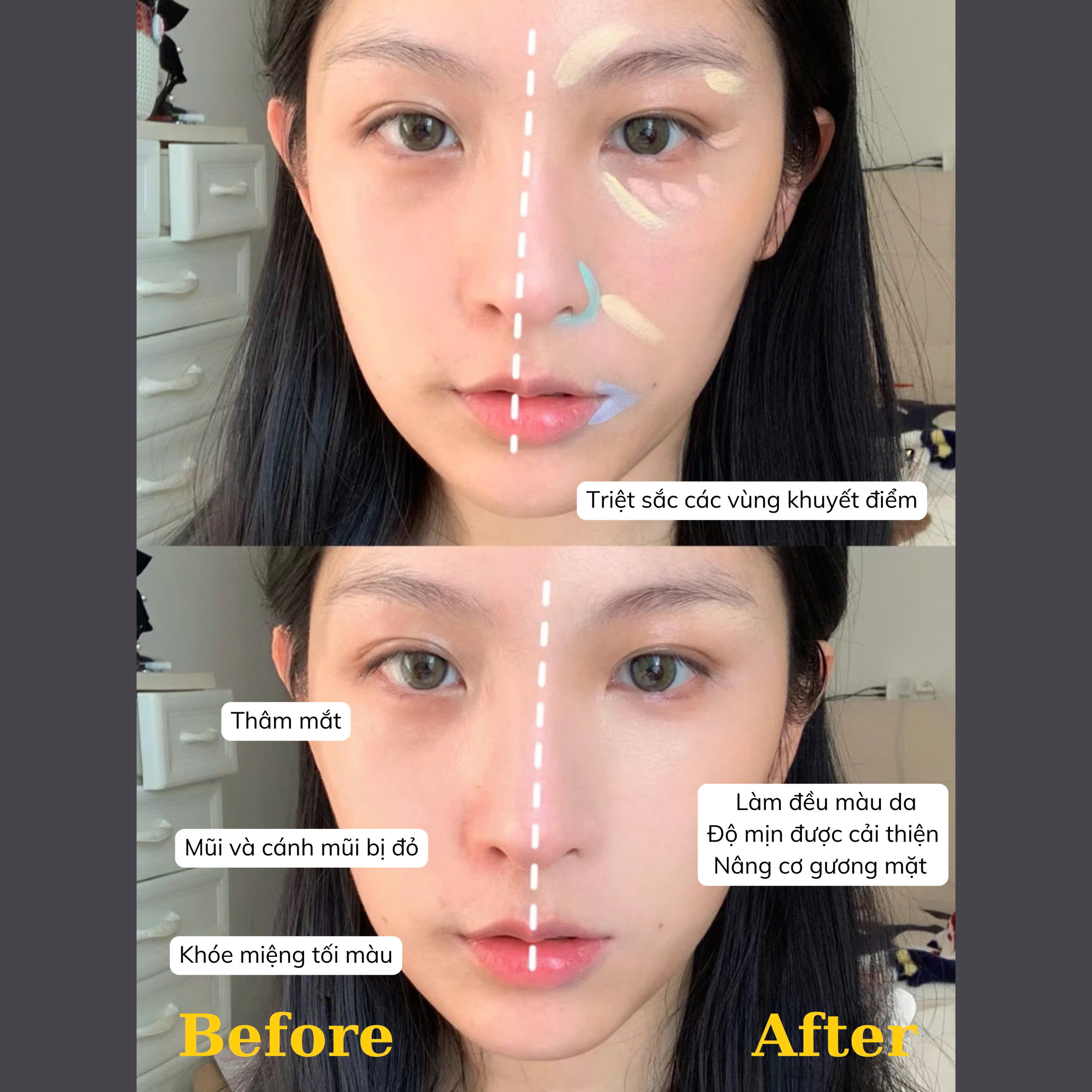 Bảng che khuyết điểm, triệt sắc NYX color Correcting Concealer
