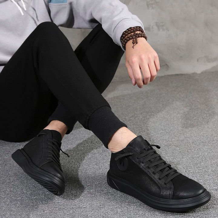 Giày Sneaker Nam Da Thật KO19, Tăng Chiều Cao 4cm