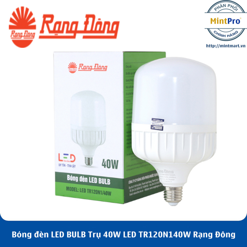 Bóng đèn LED BULB Trụ 40W LED TR120N1/40W Rạng Đông - Hàng Chính Hãng