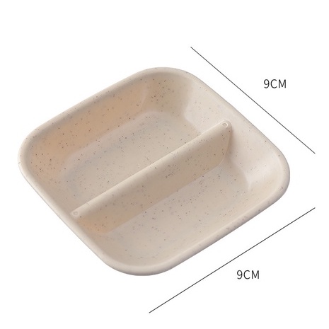 [HCM] Chén Bát Đựng Gia Vị 2 Ngăn Dĩa Đựng Nước Chấm H128