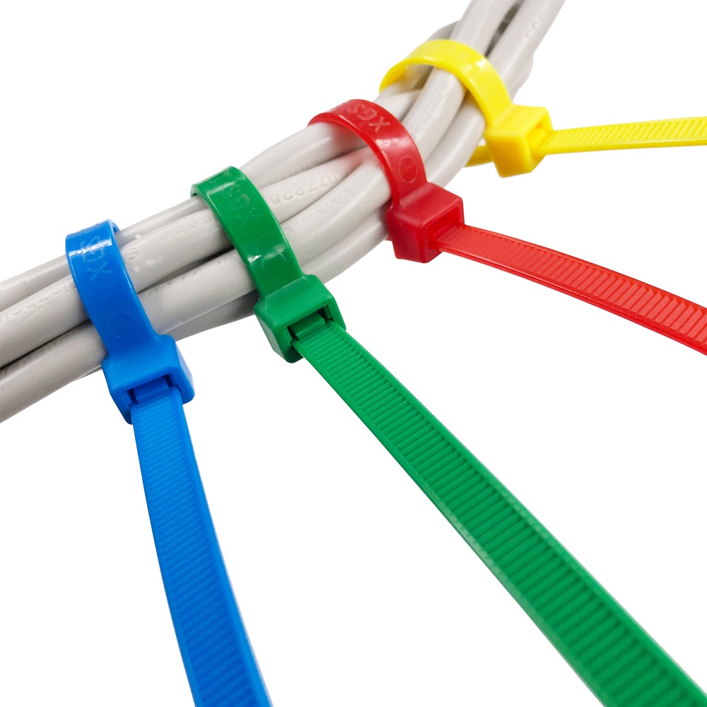Dây thít nhựa lạt rút nhựa bó 20 cái 15cm dây thít chịu lực loại màu sắc