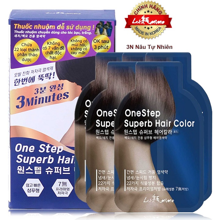 [HCM]Thuốc nhuộm tóc thảo dược Hàn Quốc Letmimo (1 gói x 20ml)