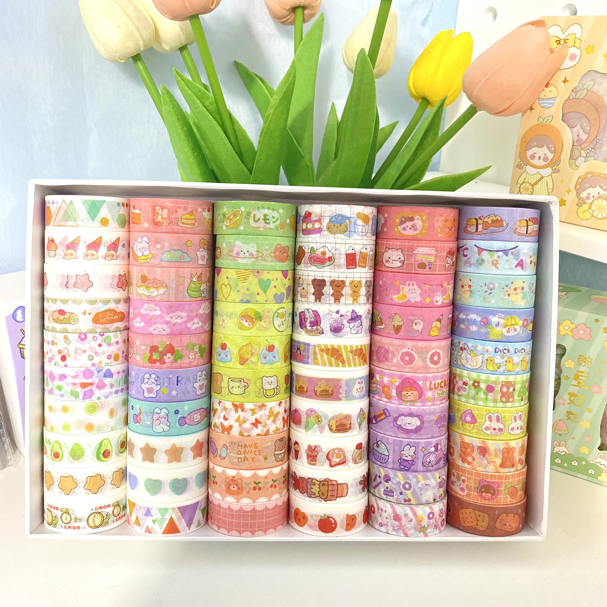 Cuộn băng keo dán washi tep trang trí sổ