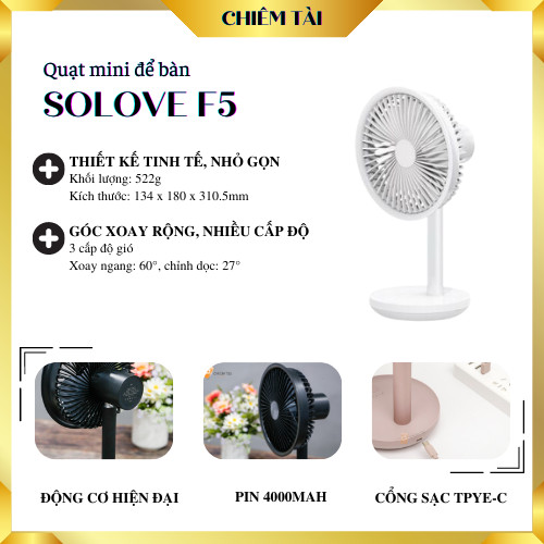 Quạt mini để bàn SOLOVE F5