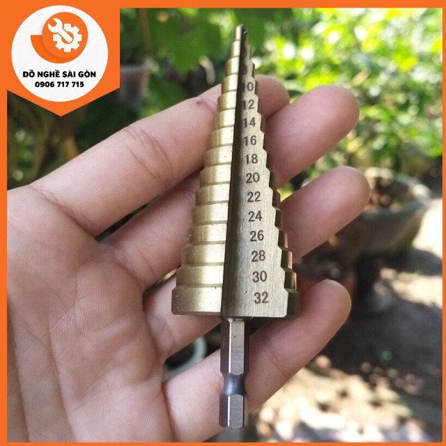 Mũi khoan tháp chuôi lục giác 4-12 4-20 4-32.