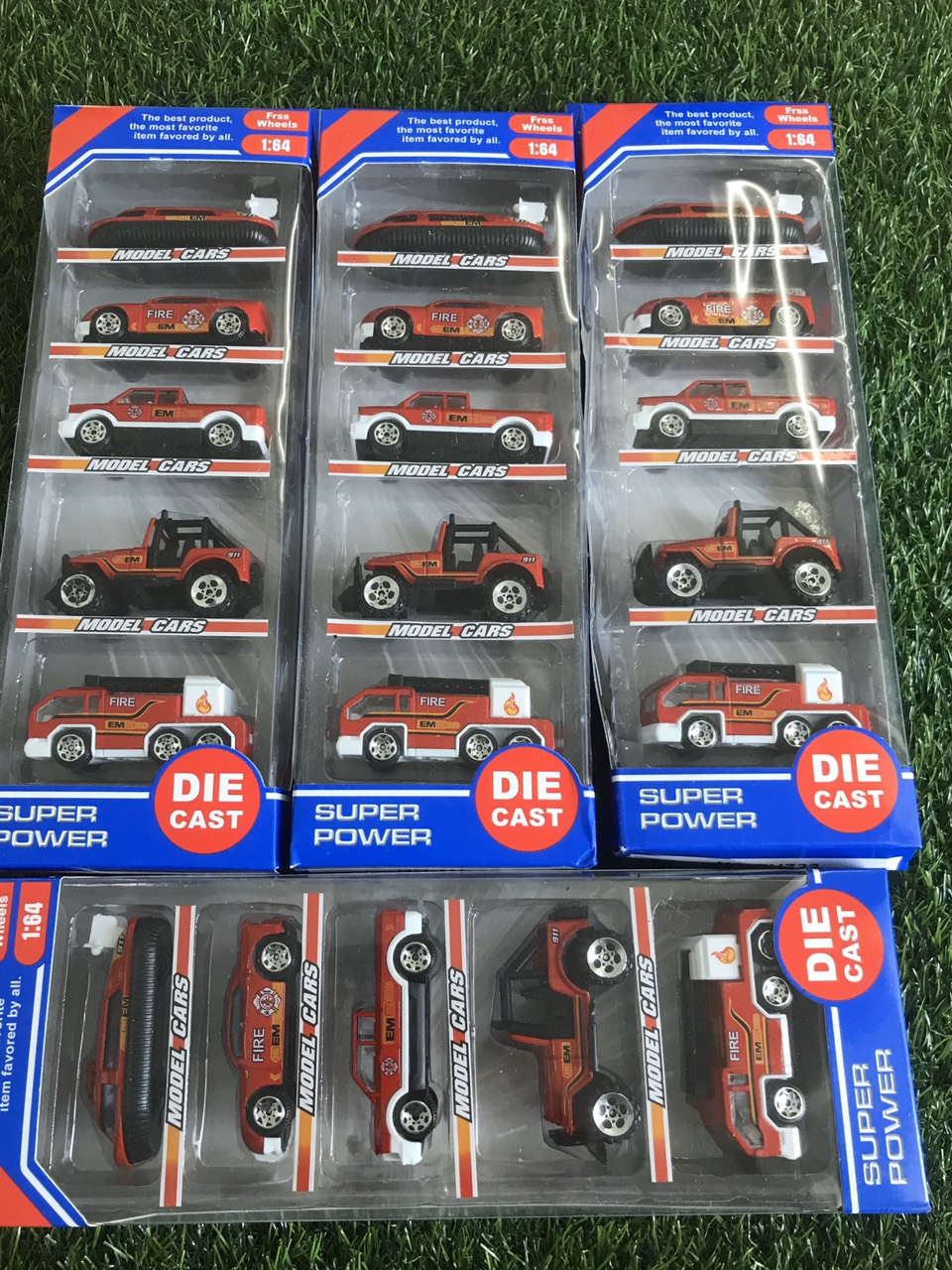 Combo 5 xe cứu hỏa mini