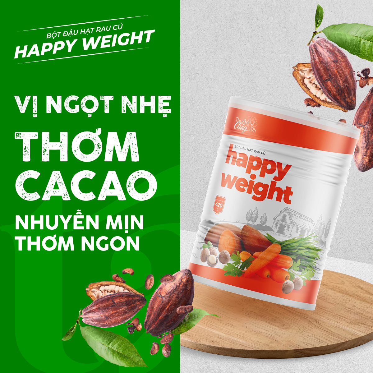 BỘT HAPPY WEIGHT 420g - Bột ngũ cốc đậu hạt rau củ