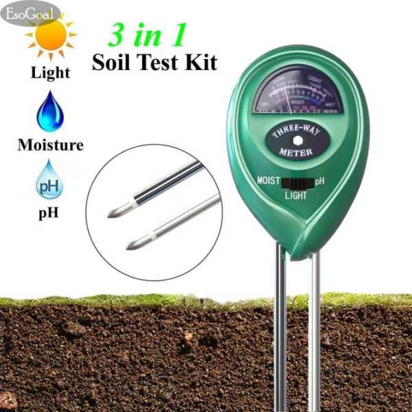 Máy đo ph đất, đo độ ẩm, đo ánh sáng 3in không cần dùng pin cho kết quả nhanh và chính xác
