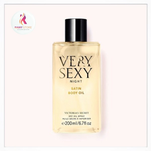 Xịt dưỡng toàn thân Victorias Secret Very Sexy Night Satin Body Oil Spray 200ml
