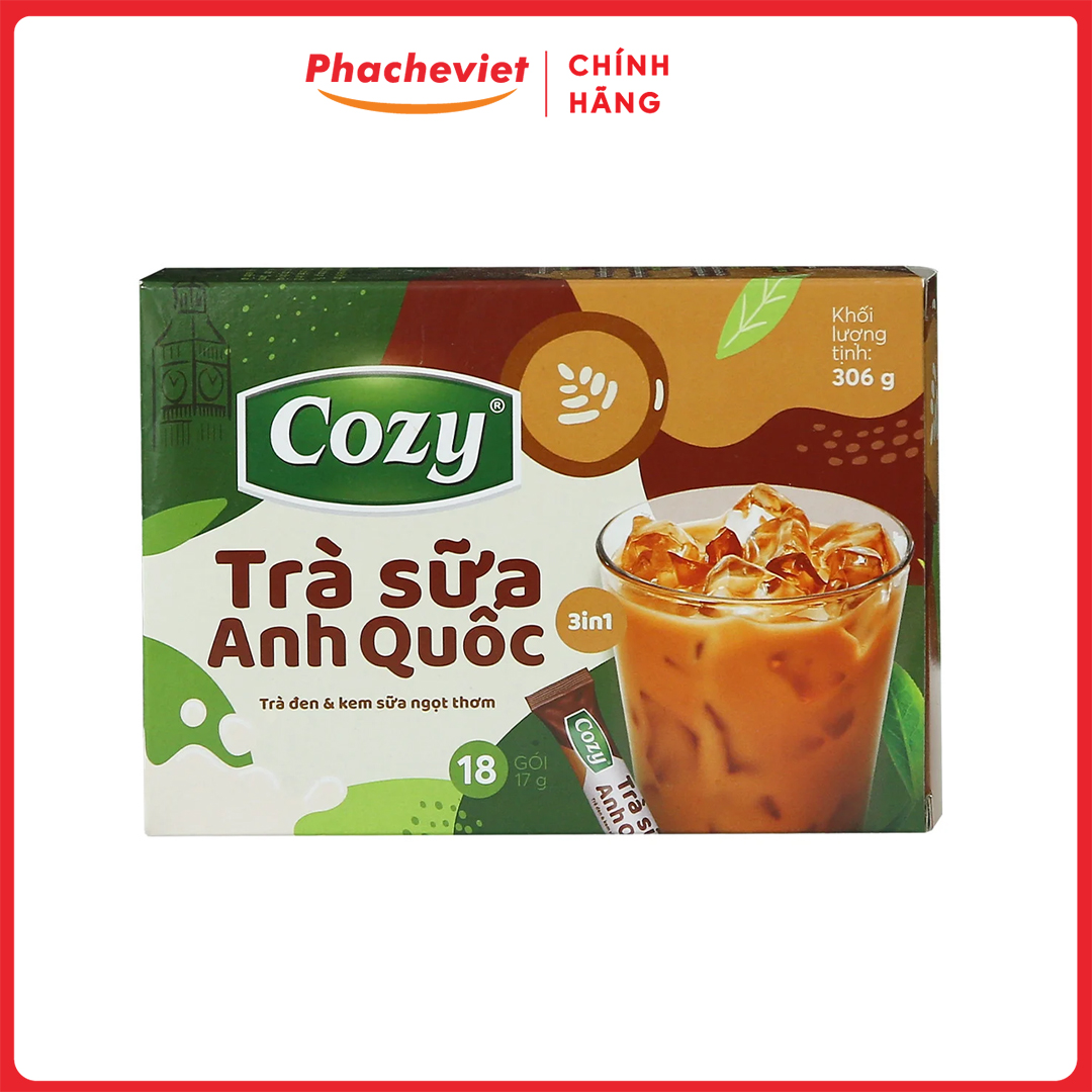 Cozy trà sữa matcha hộp 10 gói x 17g