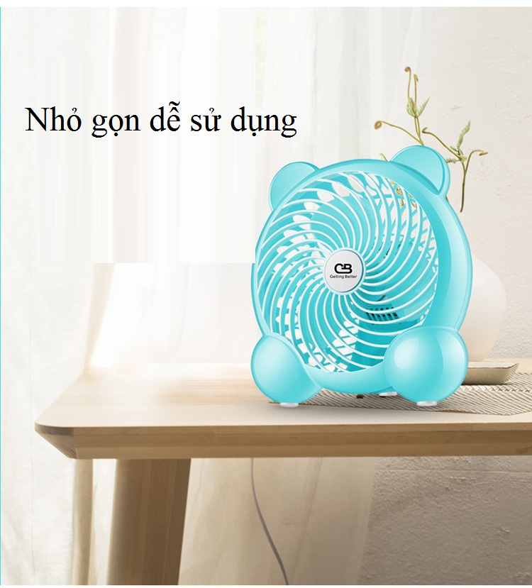 Quạt Mini Để Bàn Cực Mát Cổng Sạc USB GBF-01 - Chạy Cực Êm