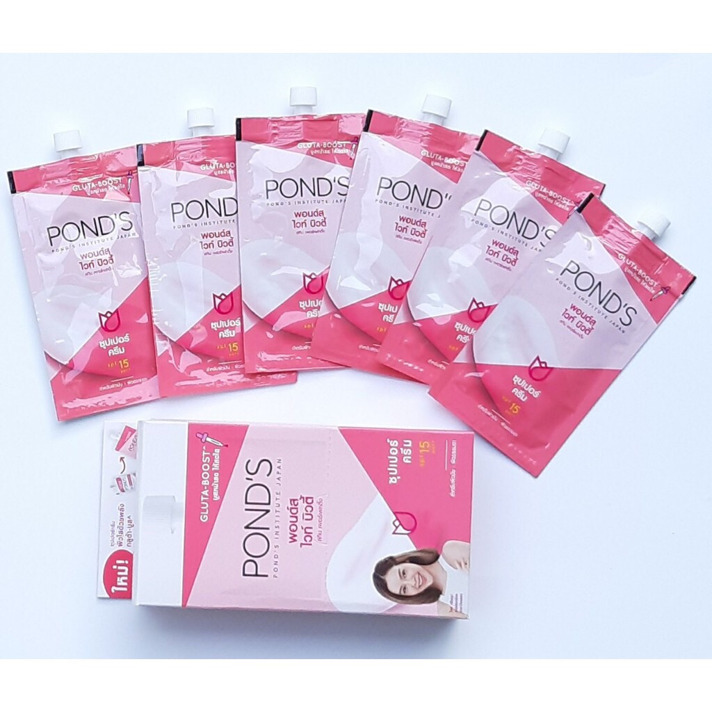 Combo 06 Tuýp Kem Pond Thái Lan (ngày,đêm), có thể dùng làm kem lót trang điểm Net: 01 gói 10g