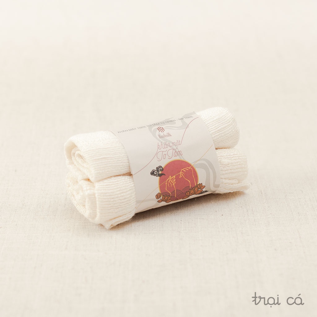Khăn Mặt Hanhsilk ,  Tơ Tằm Tự Nhiên (30x30cm, 30x50cm)