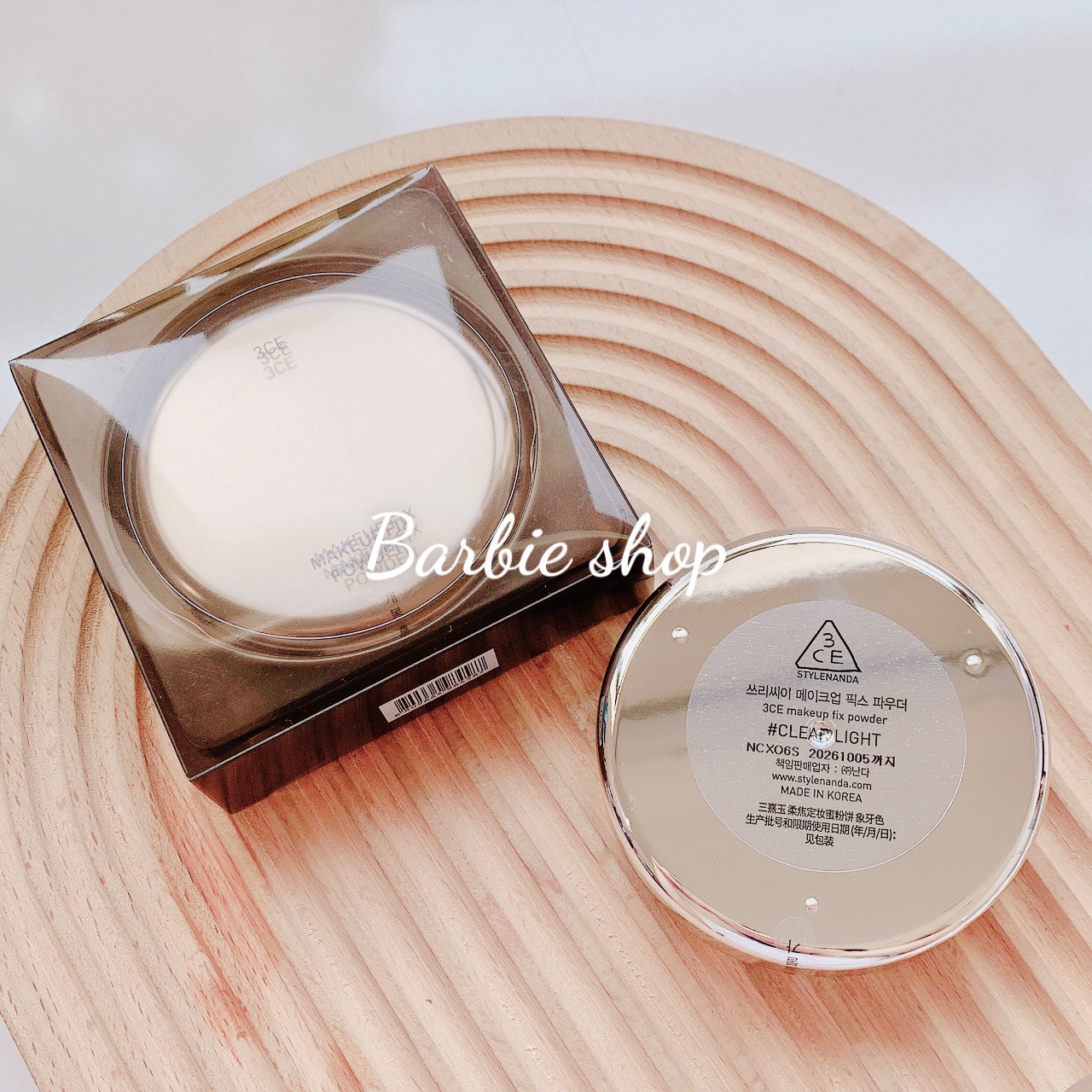 Phấn Phủ 3CE Makeup Fix Powder Vỏ Kim Loại (Fair - Soft Medium - Clear Light)