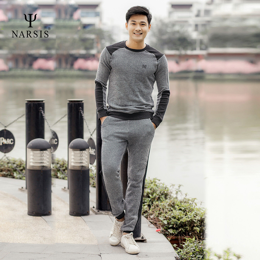 Bộ đồ nam thu đông Narsis E7024 màu ghi