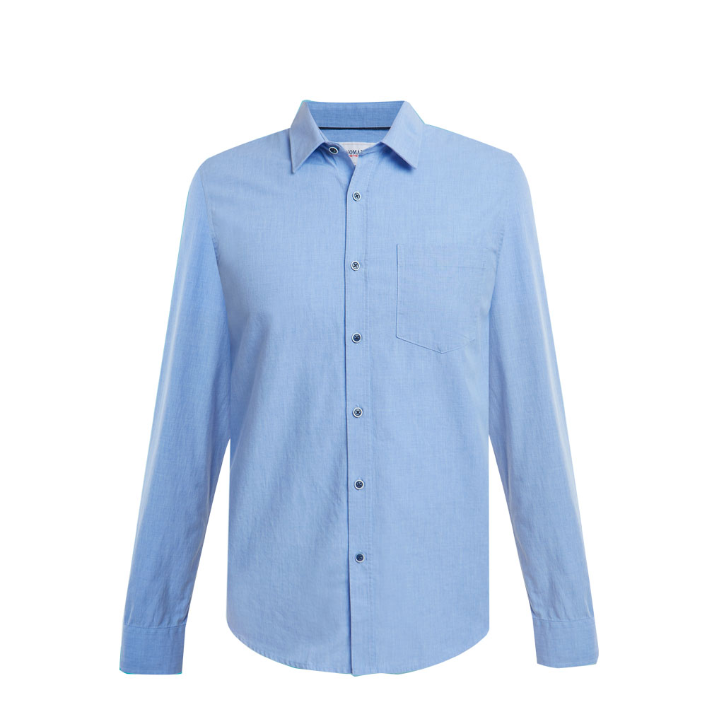 Ninomaxx Áo sơ mi Basic Nam tay dài chất liệu 100% cotton 2011096