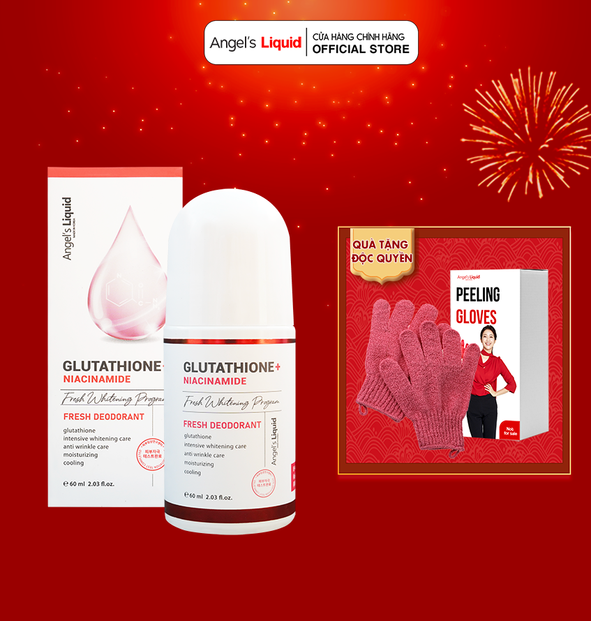 Lăn nách mờ thâm, dưỡng trắng da Angel Liquid Glutathione Plus Niacinamide