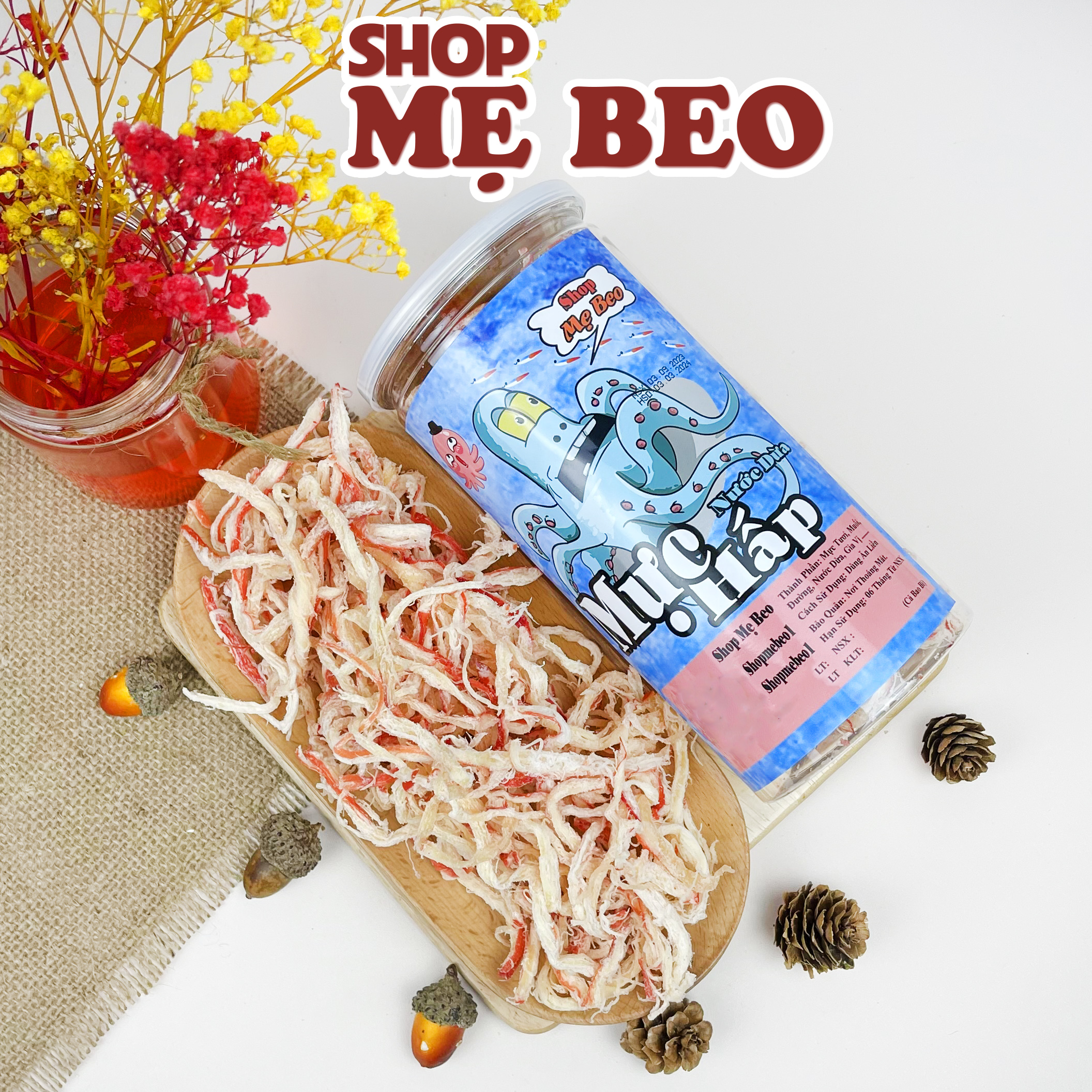 Mực Hấp Nước Dừa Xé Sợi SHOP MẸ BEO