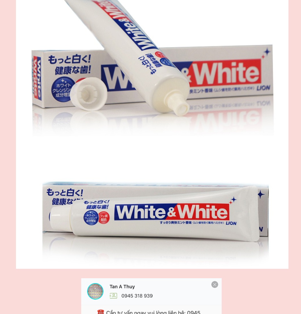 KEM ĐÁNH RĂNG LÀM TRẮNG RĂNG WHITE & WHITE