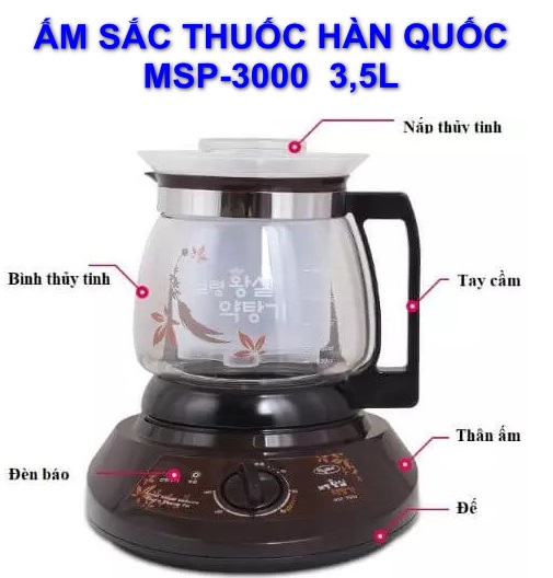 Ấm sắc thuốc tự động Hàn Quốc Morning- Sense MSP-3000