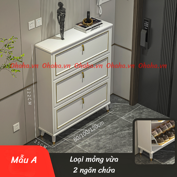 [ Freeship HCM]  [ Kèm ảnh thực tế ] Tủ giày thông minh siêu mỏng cao cấp Ohaha - TGCC021