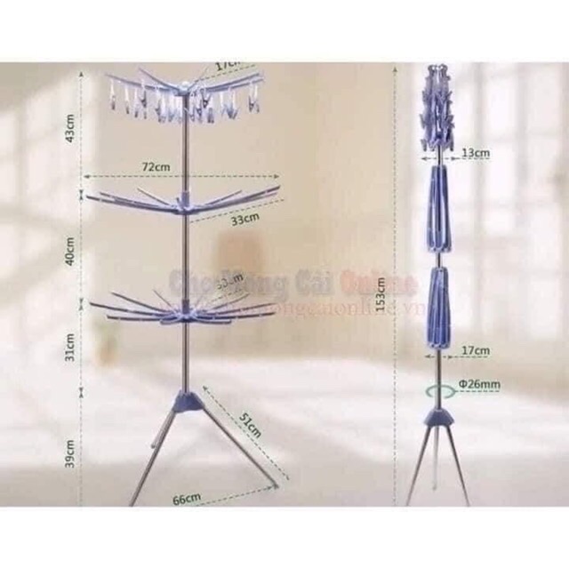 CÂY PHƠI QUẦN ÁO 3 TẦNG ĐA NĂNG