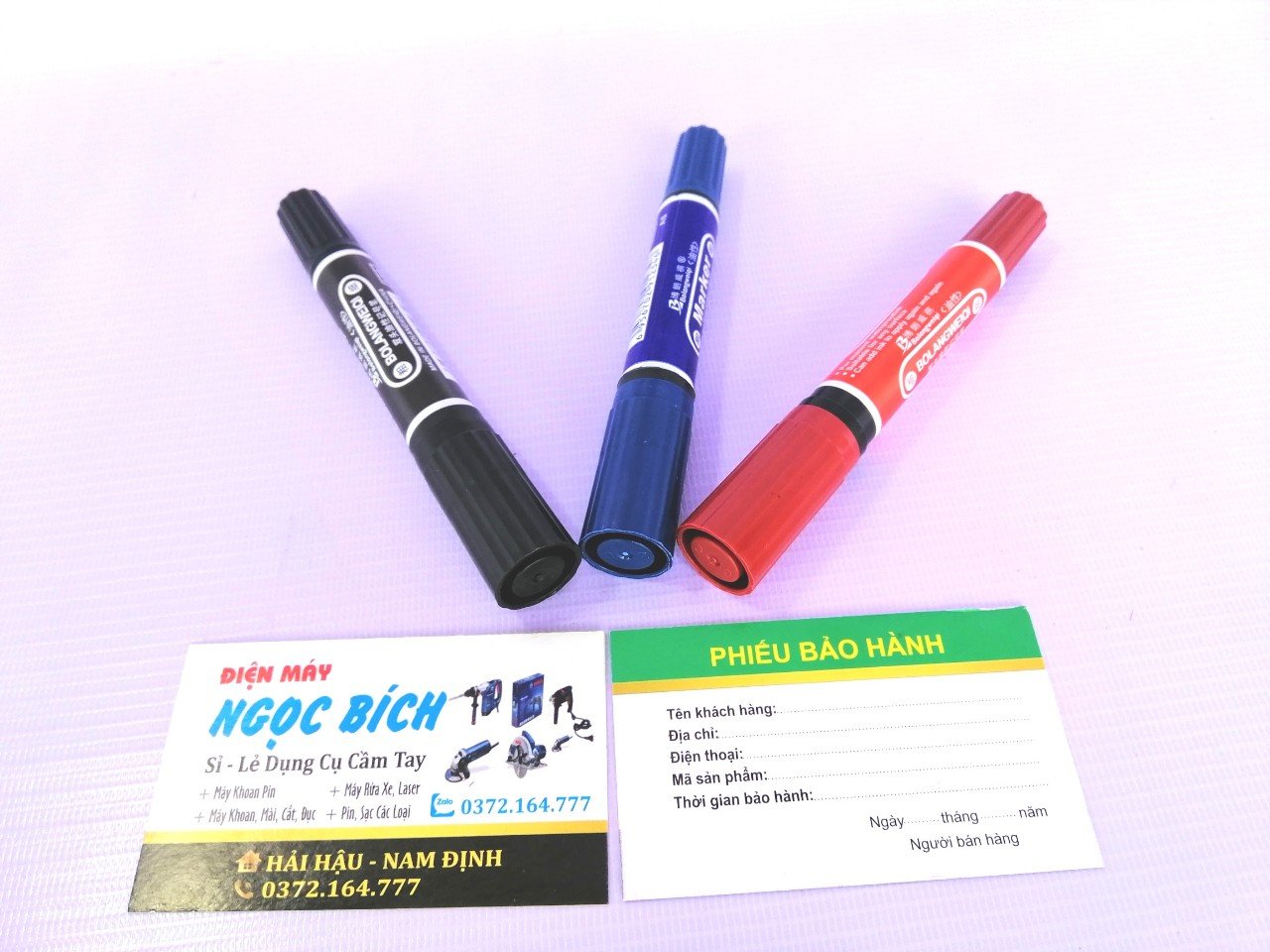 Bút Lông Dầu Không Xóa Được Đủ 3 Màu