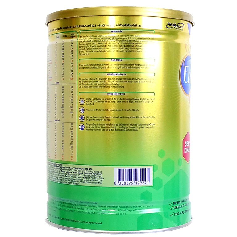 Sữa ENFAGROW 4 A+MFGM & DHA 1.7Kg (2-6 tuổi)
