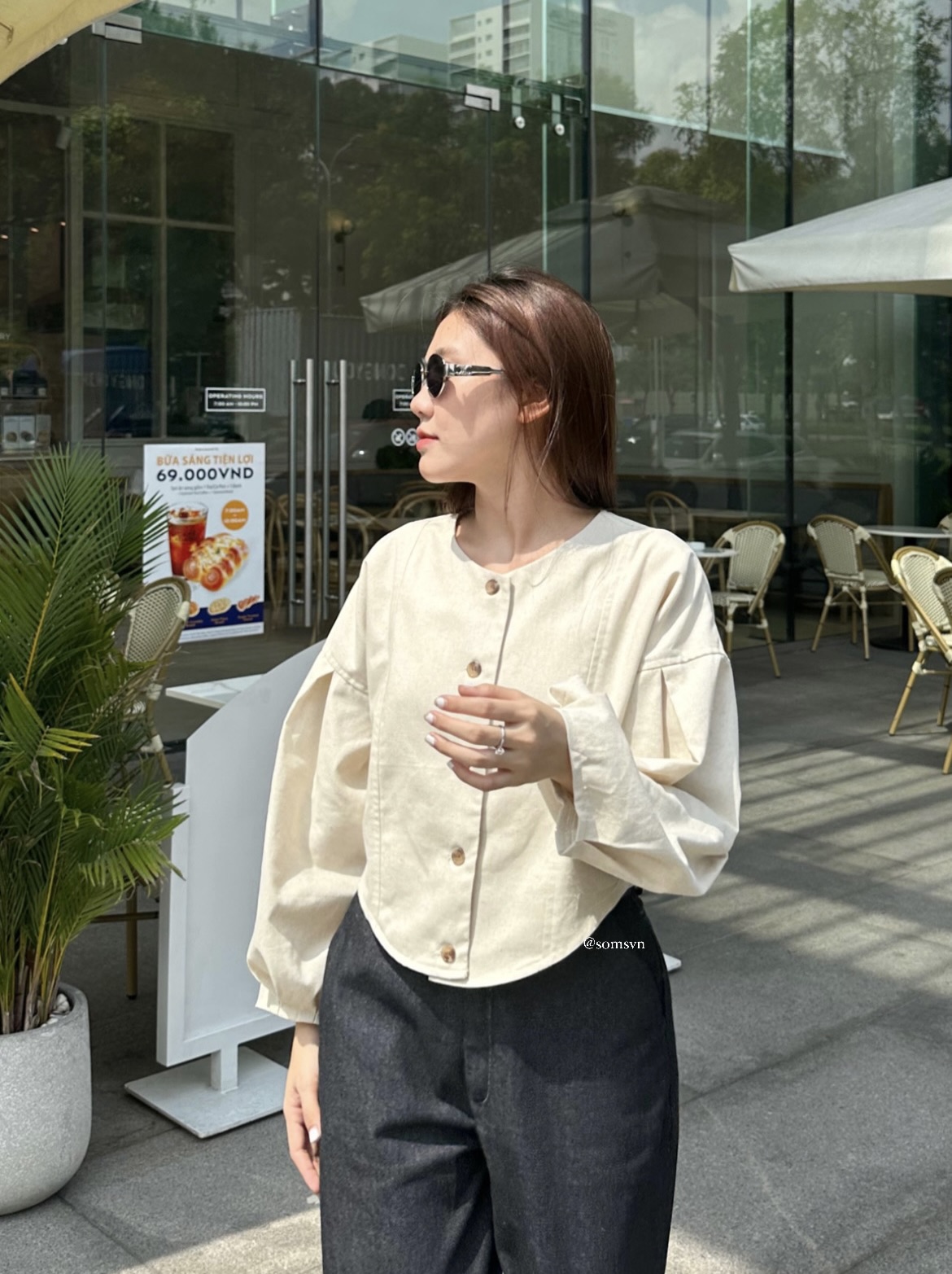 Áo tay phồng linen - Min Top