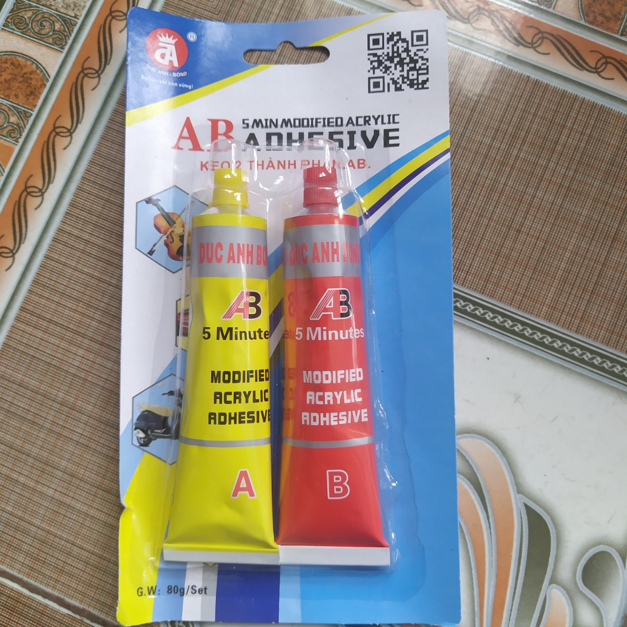 Keo dán 2 thành phần AB 20g,80g