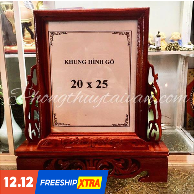 Khung hình gỗ bàn thờ(hình 20*25cm )-Kiểu Dáng Sang Trọng