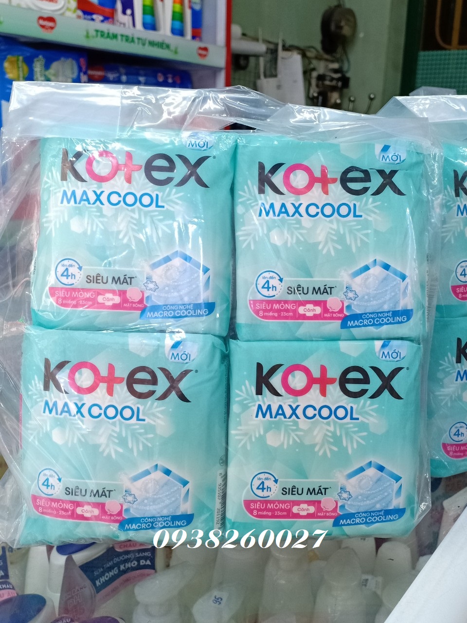 Băng vệ sinh KOTEX Max Cool Siêu Mỏng Cánh 8 miếng/gói