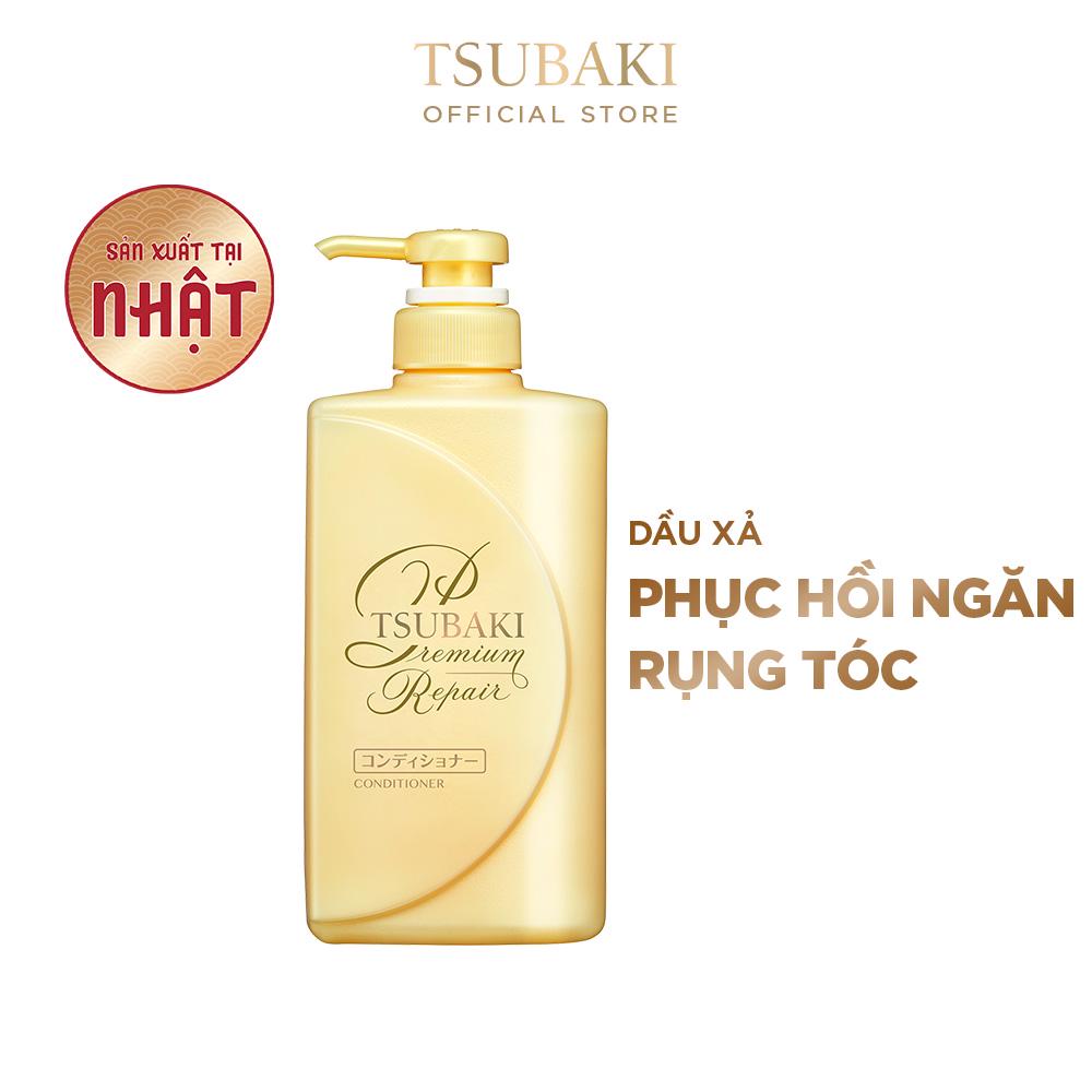 Dầu xả Phục hồi ngăn rụng tóc Premium Repair Tsubaki 490ml/chai