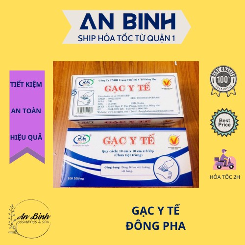 (Q1-HCM) Gạc Y tế Đông Fa - Gạc Đắp Mặt Nạ Dùng Cho Spa (Hộp 100 miếng)