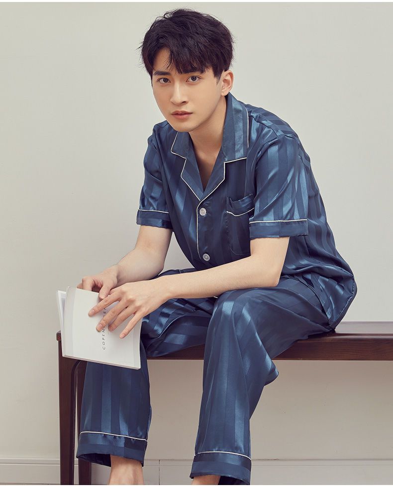 Đồ Ngủ Satin Lụa Cao Cấp 💫 Đồ Đôi Lụa Gấm Mặc Nhà Nam Nữ 💫 IVY600