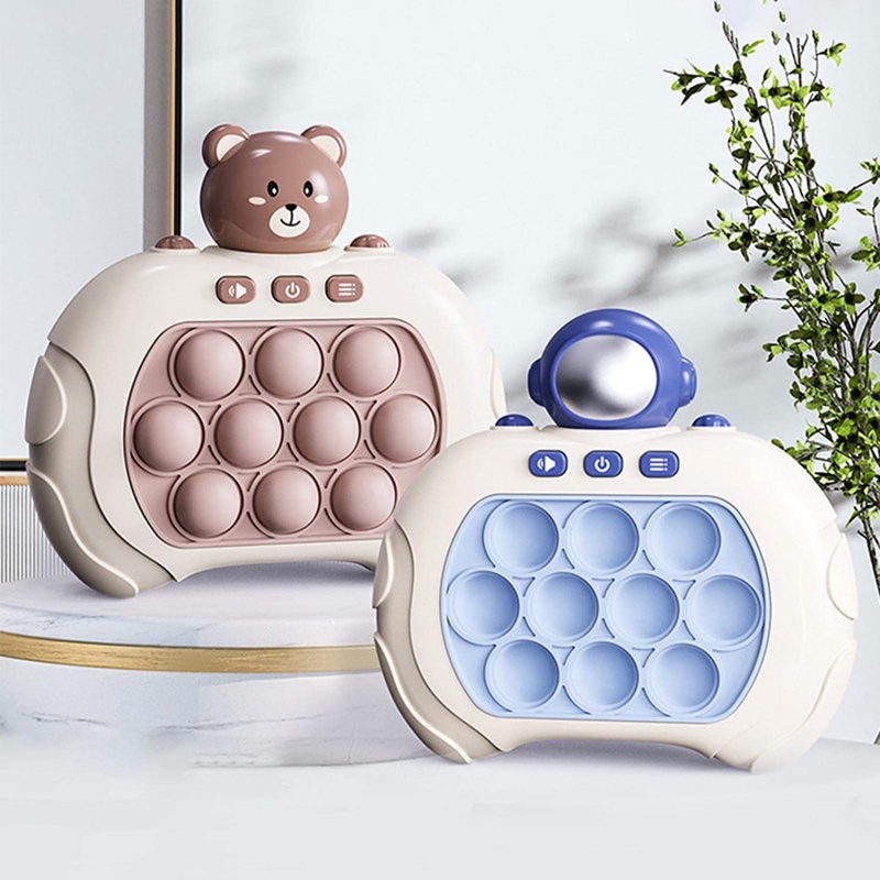 electronic Pop It Game Console Quick Push Game Machine Stress Relief Toys Children Pinch Music Push Bubble  Fidget Toys