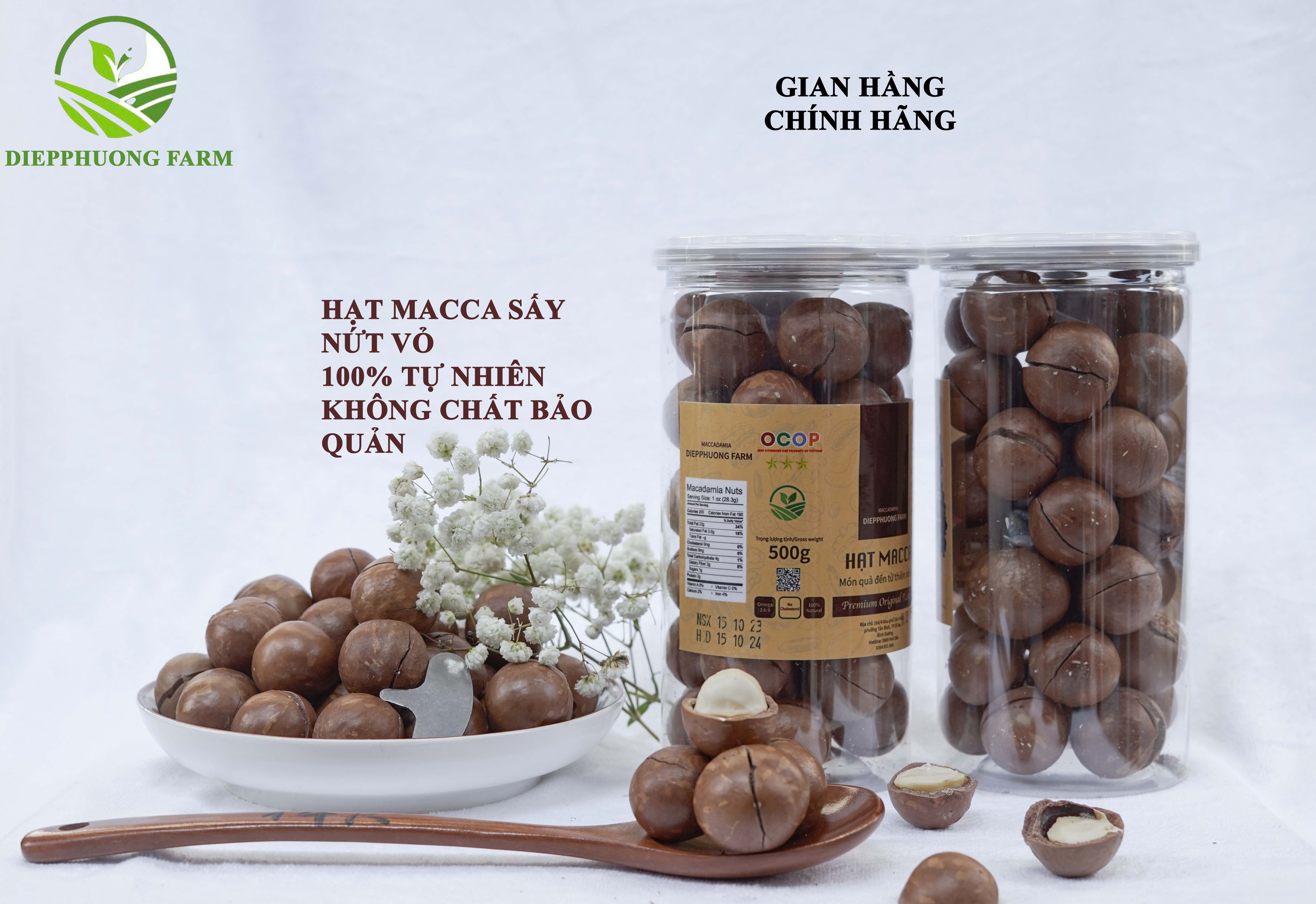 1kg Macca nứt vỏ ( Sản phẩm Ocop 3 sao) Diepphuong Farm