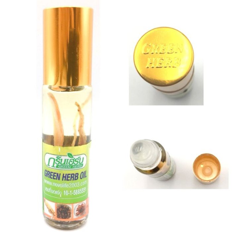 Dầu Sâm Thái Lan Green Herb Oil 8ml Dạng Lăn