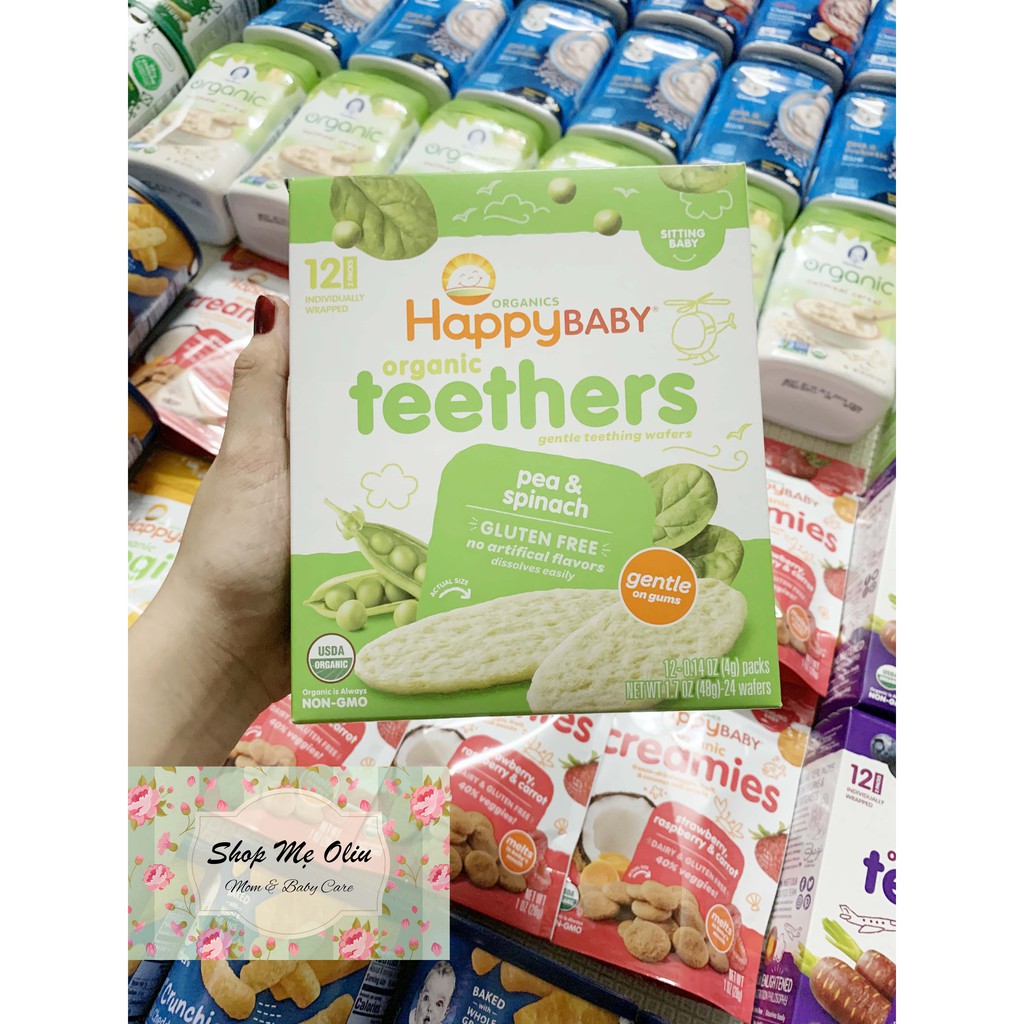 BÁNH ĂN DẶM HỮU CƠ HAPPY BABY TEETHERS ORGANIC CHO BÉ TỪ 6 THÁNG