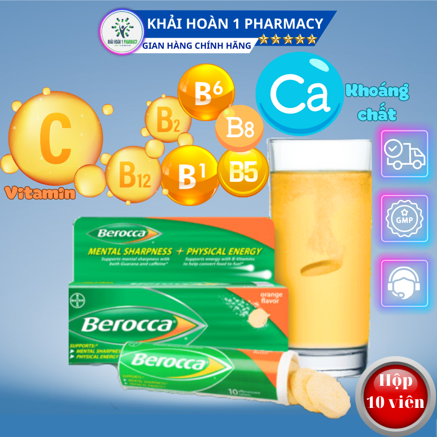 Sủi cam Beroca Tuýp 10 Viên (Hàng Cty)