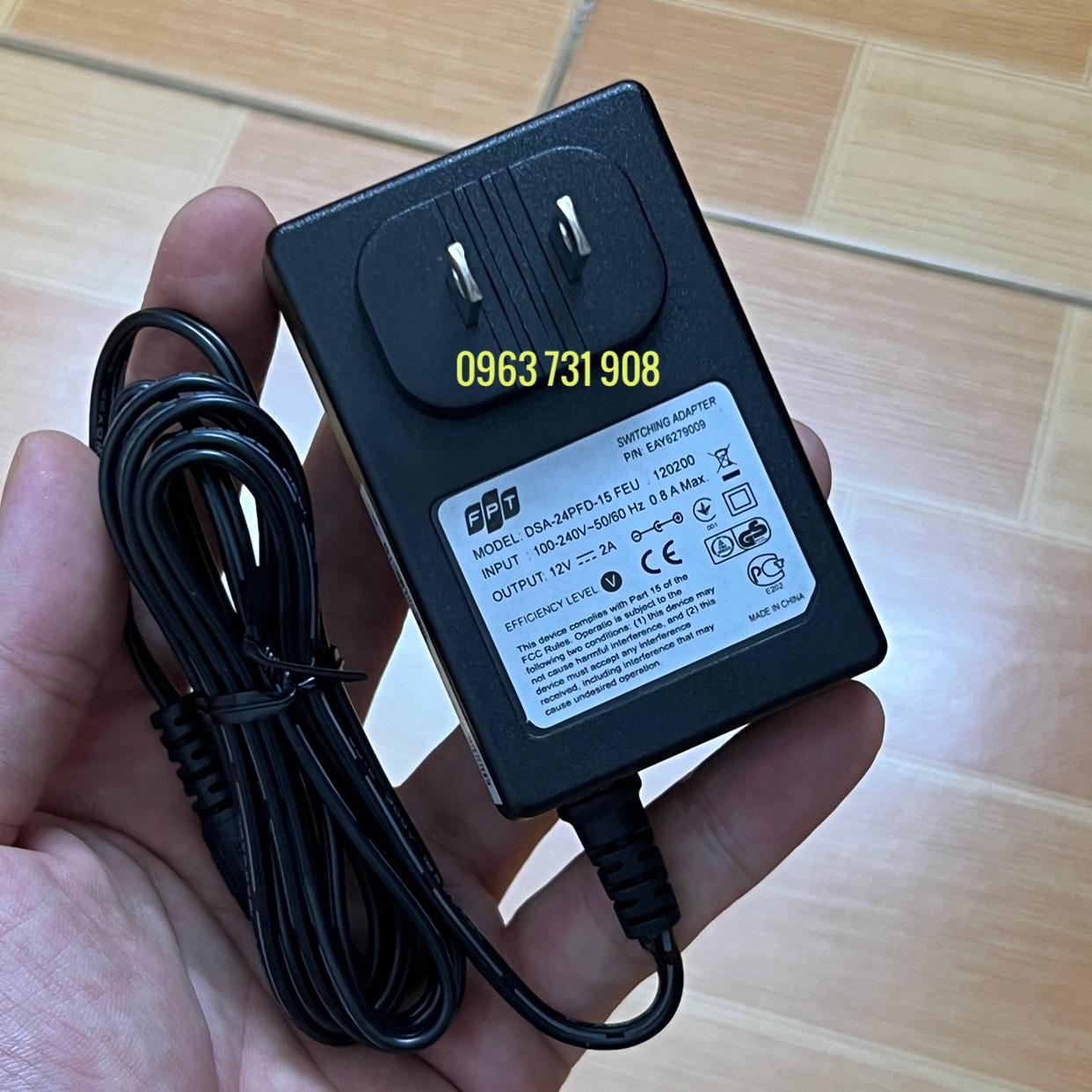 Dây nguồn 12V 2A dùng cho modem wifi Viettel