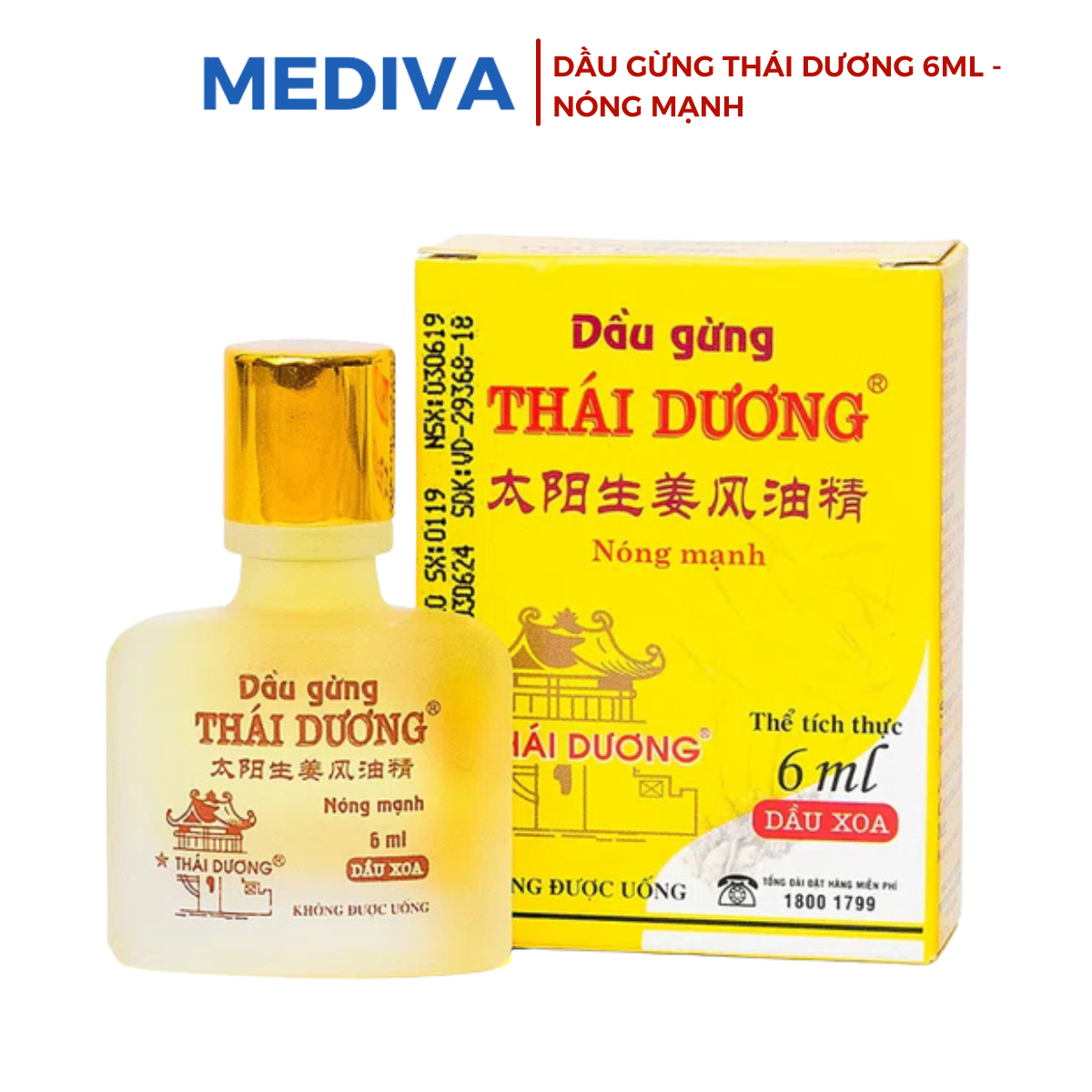 Dầu gừng Thái Dương 6ml