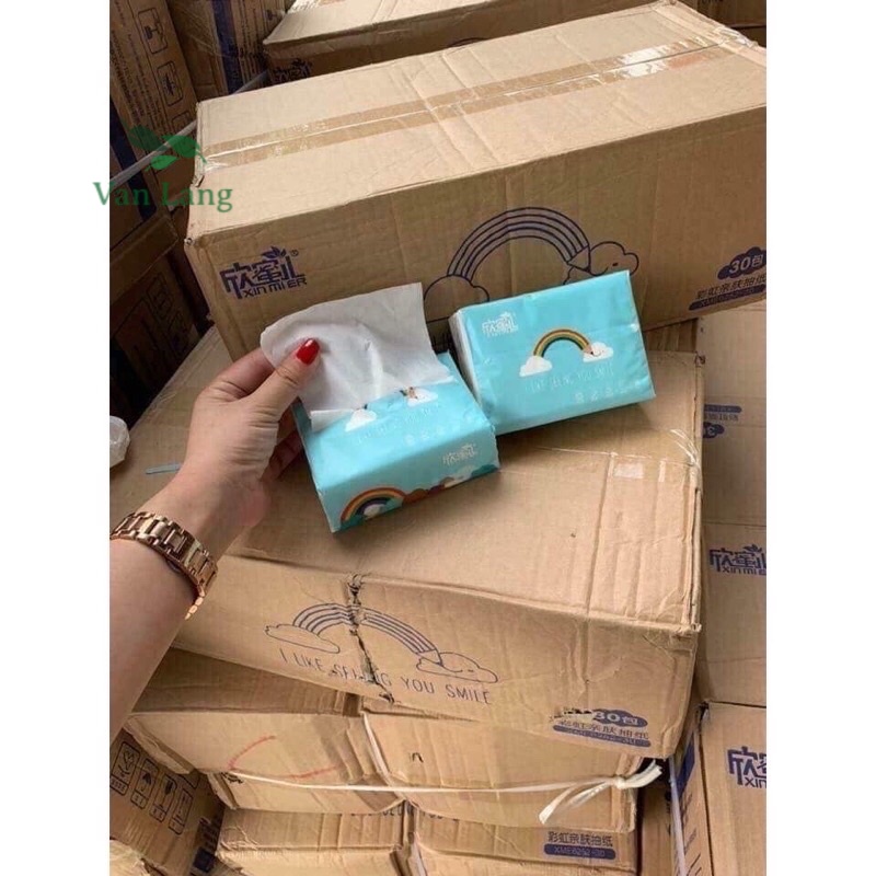 Giấy ăn cầu vồng thùng 30 gói