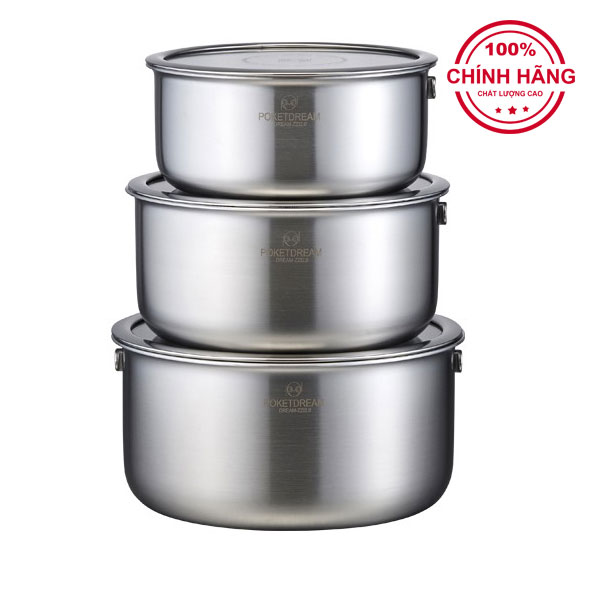 Bộ nồi 3 lớp inox cao cấp Poket Dream
