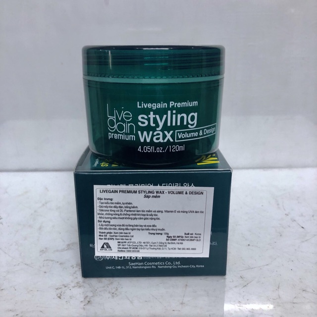 Wax cứng tóc LiveGain Super Hold xanh 120g