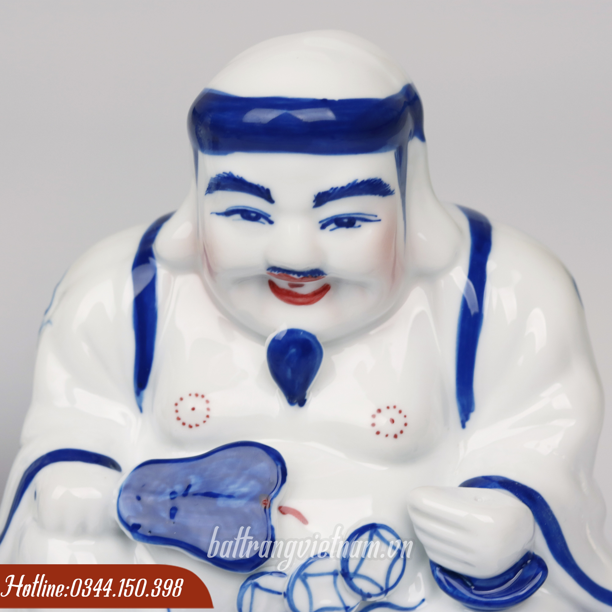 Tượng Thần Tài Thổ Địa gốm sứ Bát Tràng (Đôi)