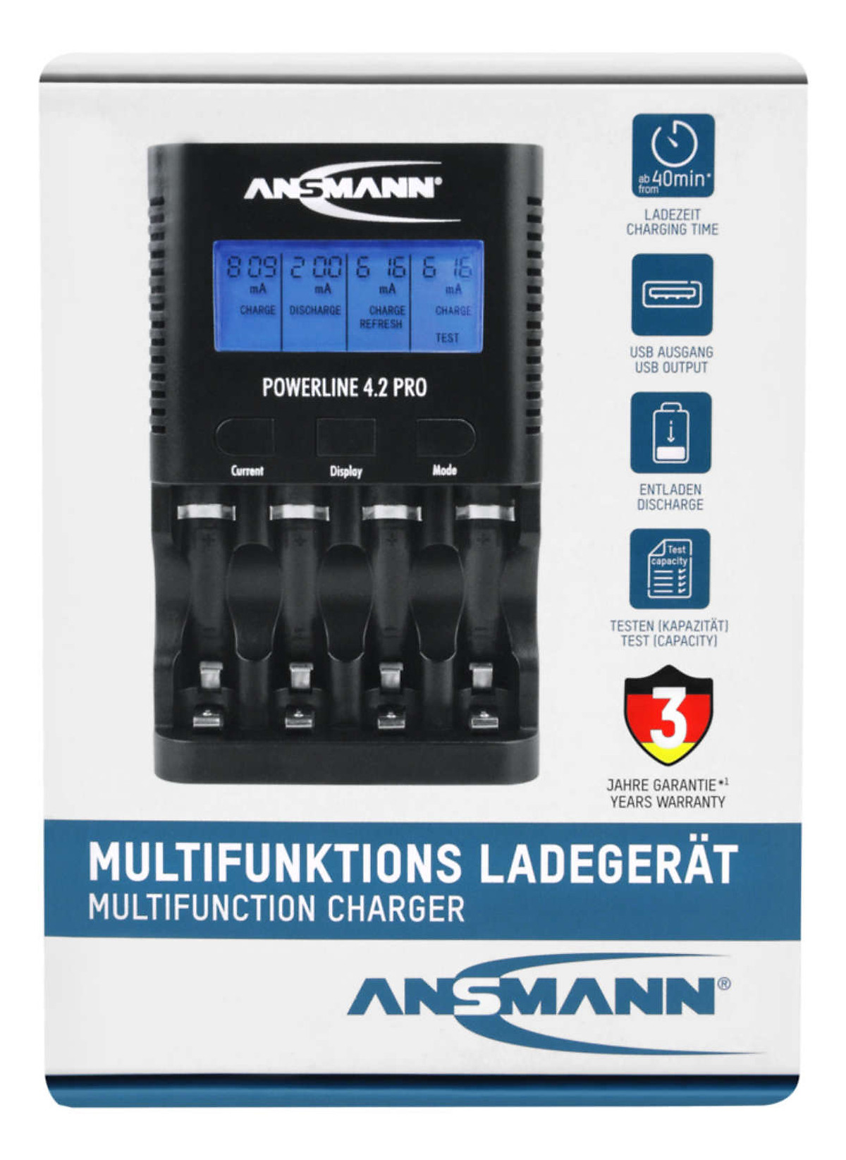 [HCM]Bộ sạc pin Ansmann Powerlinr 4 Pro