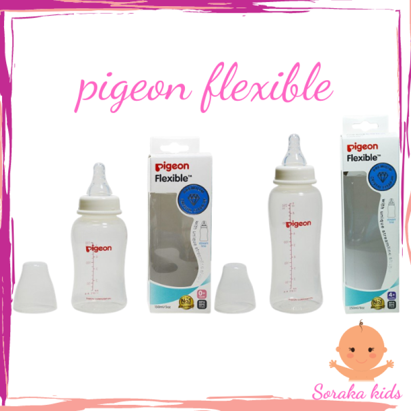 Bình sữa Pigeon Flexible 150ml/250ml chất liệu PP cao cấp cho bé từ sơ sinh SORAKA KIDS