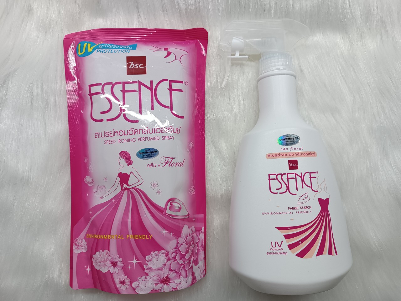 Combo ̣̣̣chai+túi xịt ủi Essence -Shop GS An Khang