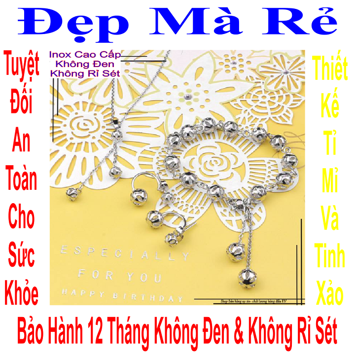 Bracelets stainless steel chain style ball hollow-commitment 1 Đổi 1 if rust